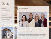 Tablet Screenshot of duge-steuerberaterin.de